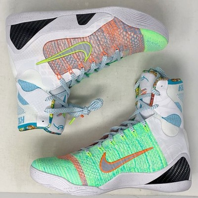 Nike Kobe 9 Elite High Protro 'What The' White Sneakers, Size 8.5
