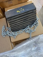 MILITARY M SERIES VEHICLES M35A2 M1102 NOS RUBBER WHEEL CHOCK AND CHAIN