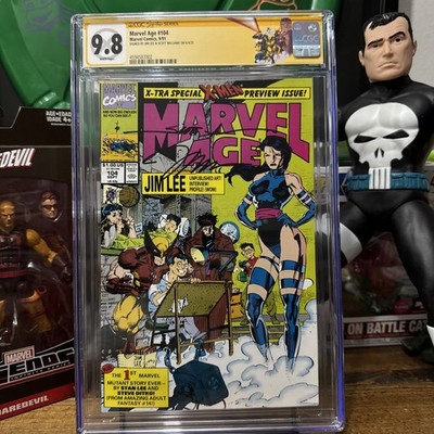 Marvel Age #104 Cgc 9.8 Signed By Jim Lee & Scott Williams Marvel Comics 1991