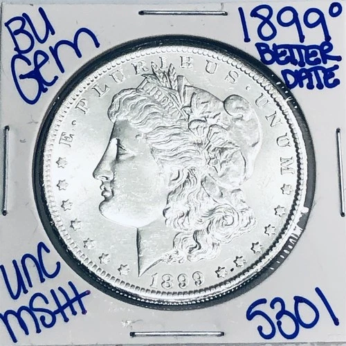 1899 O BU UNCIRCULATED MORGAN SILVER DOLLAR AUTHENTIC U.S.MINT FREESHIPPING 5301