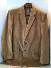 Vtg Joe Namath Corduroy Sportcoat Blazer Men  s Sz 46L Signature Collection Brown