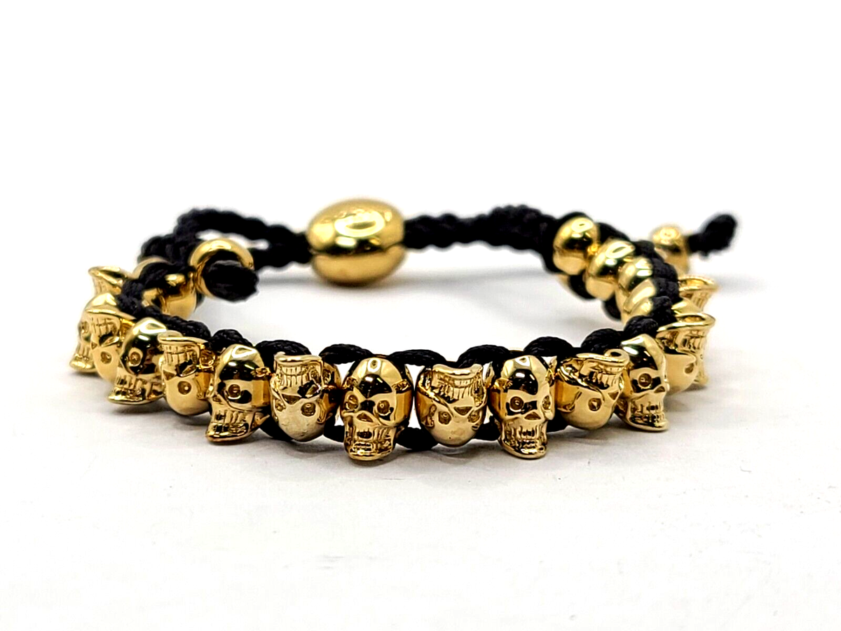 LINKS OF LONDON YGV 925 STERLING SILVER SKULLS w/ BLACK CORD LINKS OF LONDON YGV 925 STERLING SILVER SKULLS w/ BLACK CORD