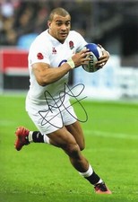 Jonathan Joseph Signed 12X8 England Rugby AFTAL COA (2104)