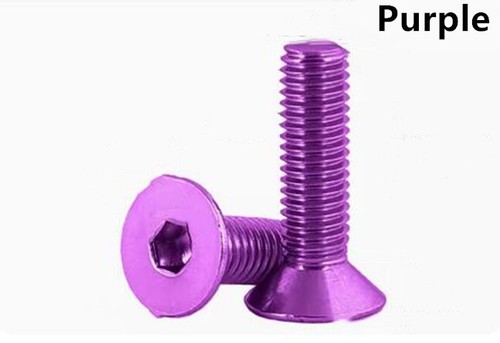 Colorful Aluminum 7075 Hex Socket Countersunk Flat Head Screws M3 M4 - Picture 9 of 25