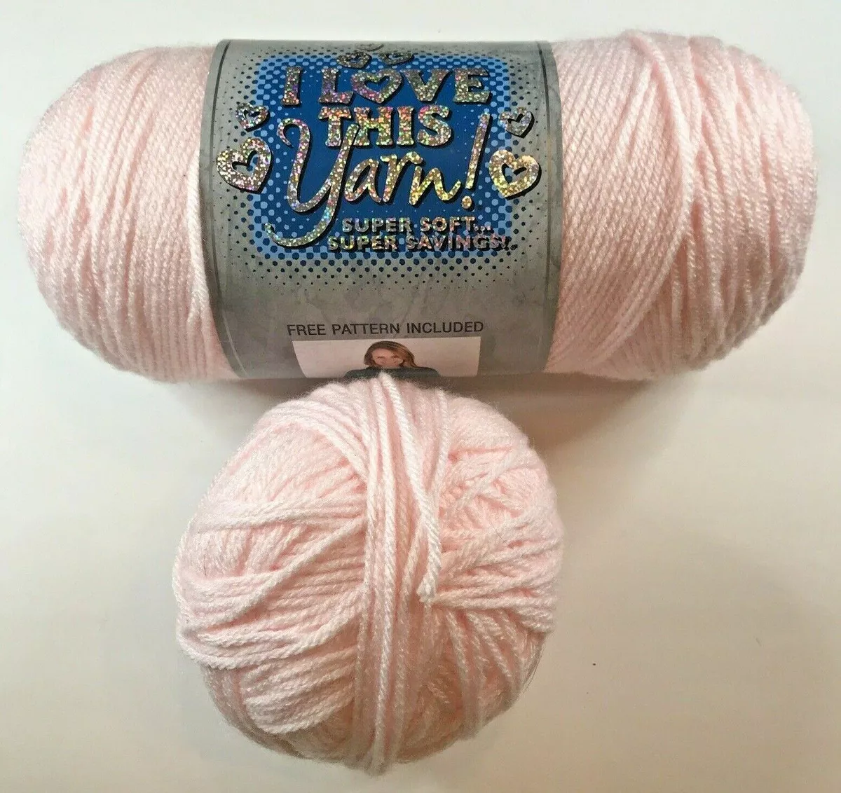 I Love This Yarn 7oz Skein 100 Pink Size 4 Medium 100% Acrylic