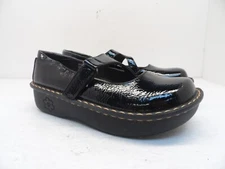 Savvy Women's Dinah Strappy Clog Slip Resistant Gloss Black Size 6M