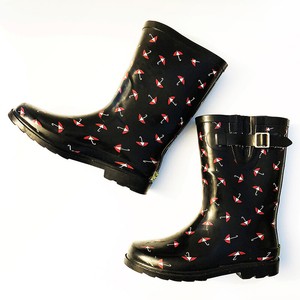 patterned rain boots