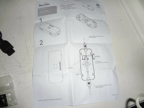 lot of 8 Maxim 87885 & 8 Maxim Lighting 87877BK Lighting switches and connectors - Picture 5 of 6