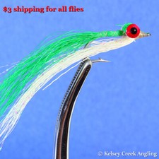 6-Pack Clouser's Deep Minnows, Green & White