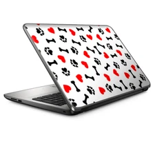 Universal Laptop Skins Wrap for 14" - I love dogs bones paws