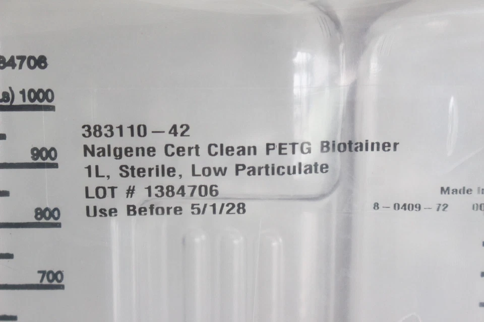 5er Pack 1L Nalgene PETG Certified Clean Biotainer Flasche 383110-42 NEU - Bild 2 von 2