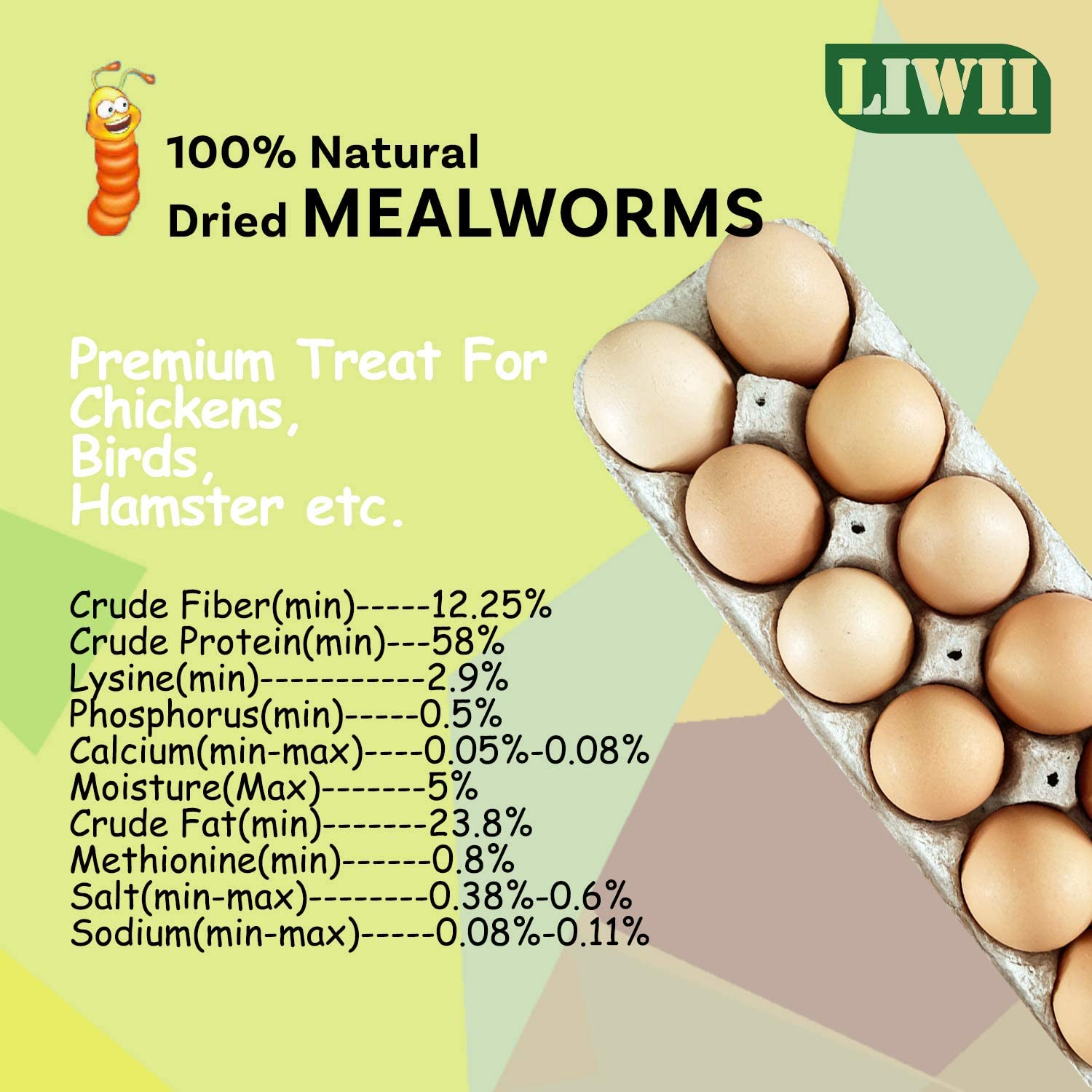Dried Mealworms100 Natural Non GMO High Protein Mealworms for Chicken
