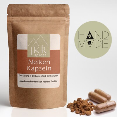 210Stk. vegane Nelken Kapseln - hochdosiert 450mg Gewürznelken Pulver gemahlen 