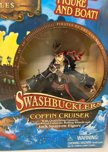 Pirates of the Caribbean Swashbucklers Jack Sparrow figure & Coffin Cruiser - Picture 2 of 4