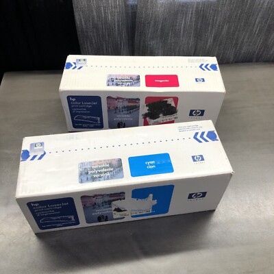 2 Hp Color Lazer Jet Print Cartridges,cyan And Magenta For 1500 And 2500 Series 