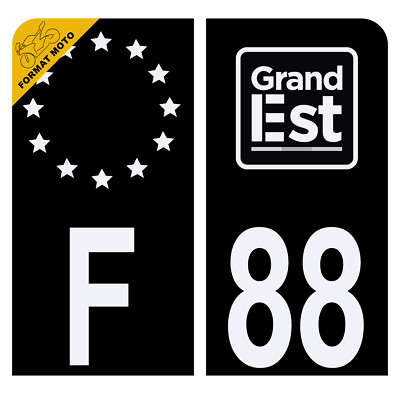 HADEXIA Lot 4 Autocollants Plaque Immatriculation Départemen