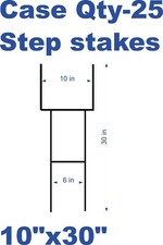  25 Pack Yard Sign H-Stakes 10" x 30" for Lawn Signs Heavy duty