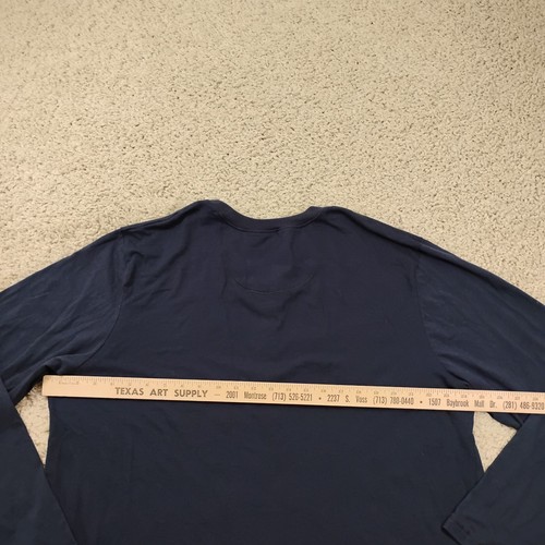 Eddie Bauer Shirt Mens XL Blue Henley Long Sleeve Outdoor Hiking Camping A2 - Picture 7 of 8