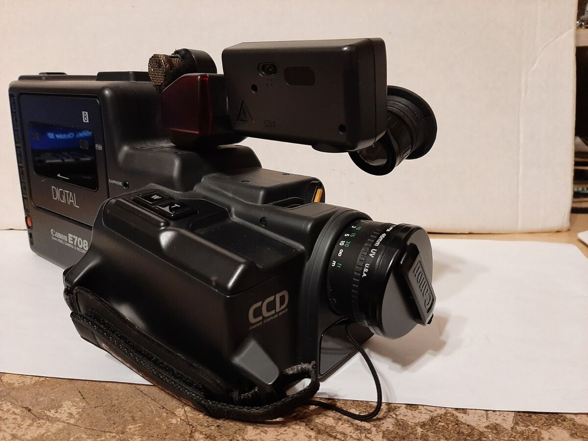 Canon Canovision E708 Video Camera Recorder 8mm Untested Canon Canovision E708 Video Camera Recorder 8mm Untested