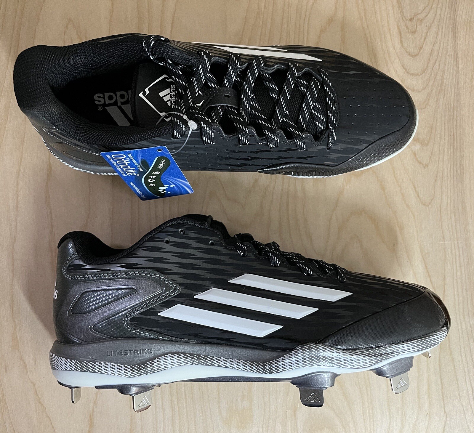 Adidas Men’s PowerAlley 3 Metal Baseball Cleats Softball Pitching Toe