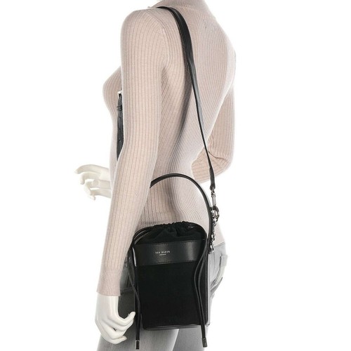 Ted Baker EQUESTI Equestrian hobo mini bucket bag Black - 第 3/6 張圖片