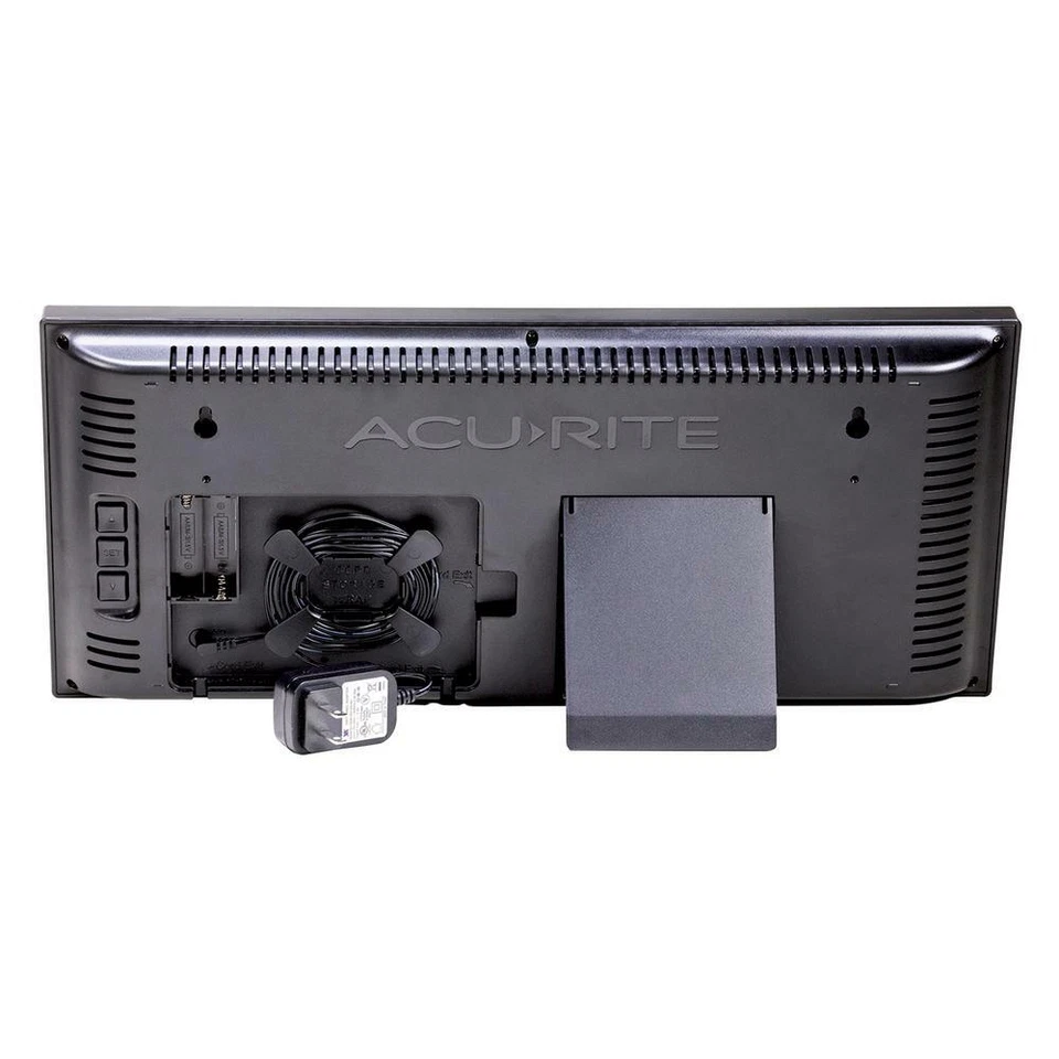 AcuRite LED Clock 18 in. Large Indoor Temperature White Display Wall-Mounting - Image 2 of 4