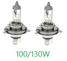 1 pr JTX H4 Halogen Globes Bulbs 12v 130/100W 100w low &amp; 130w Hi beam
