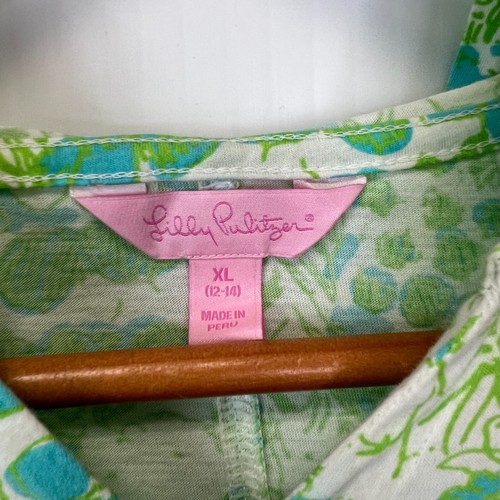 Lilly Pulitzer Dress Girl Extra Large Little Noelle It's A Zoo Panda Hood Party - Picture 7 of 13