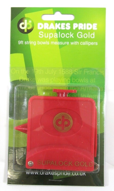 Drakes Pride Supalock Gold - Bindella di misurazione da 1 m con pinze per Bowls
