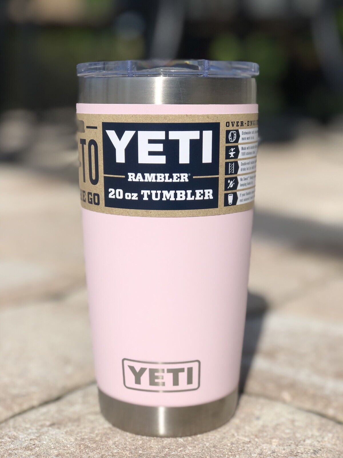 OUT OF STOCK 2022 Yeti Rambler 20oz mug with handle, ICE PINK, stronghold  lid