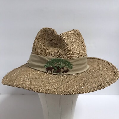 Disney Parks Animal Kingdom  Safari Straw Hat VTG Women main image 2