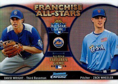 2012 BOWMAN CHROME FRANCHISE ALL-STARS #FAS-WW DAVID WRIGHT / ZACK WHEELER