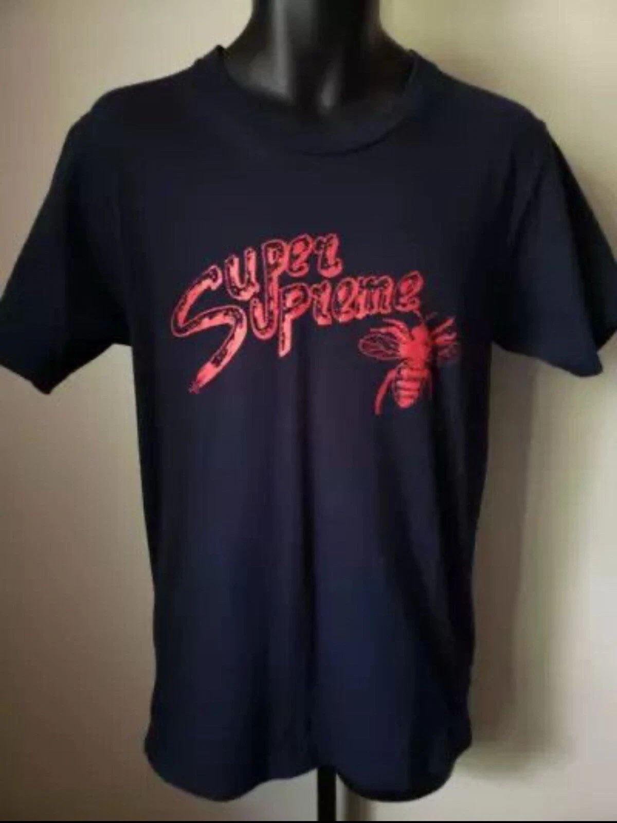 t shirt araignée limonieux suprême bleu marine rouge taille L