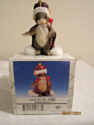 Fitz & Floyd Charming Tails King of My Heart  84/113 Mouse Figurine 