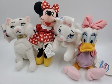 VTG Disney Stuffed Animal Plush Minnie Mouse Daisy Duchess Marie W/Tags Lot Of 4