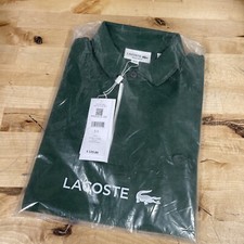Lacoste Men's Short Sleeve Paris Polo Shirt, Green Size Small New