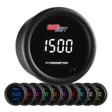 GlowShift 10 Color Digital Pyrometer EGT Gauge