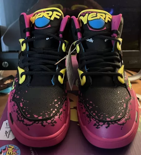 REEBOK PUMP NERF OMNI ZONE 2 JAMMER BLACK PINK SIZE 12 GY8C6925 BRAND NEW