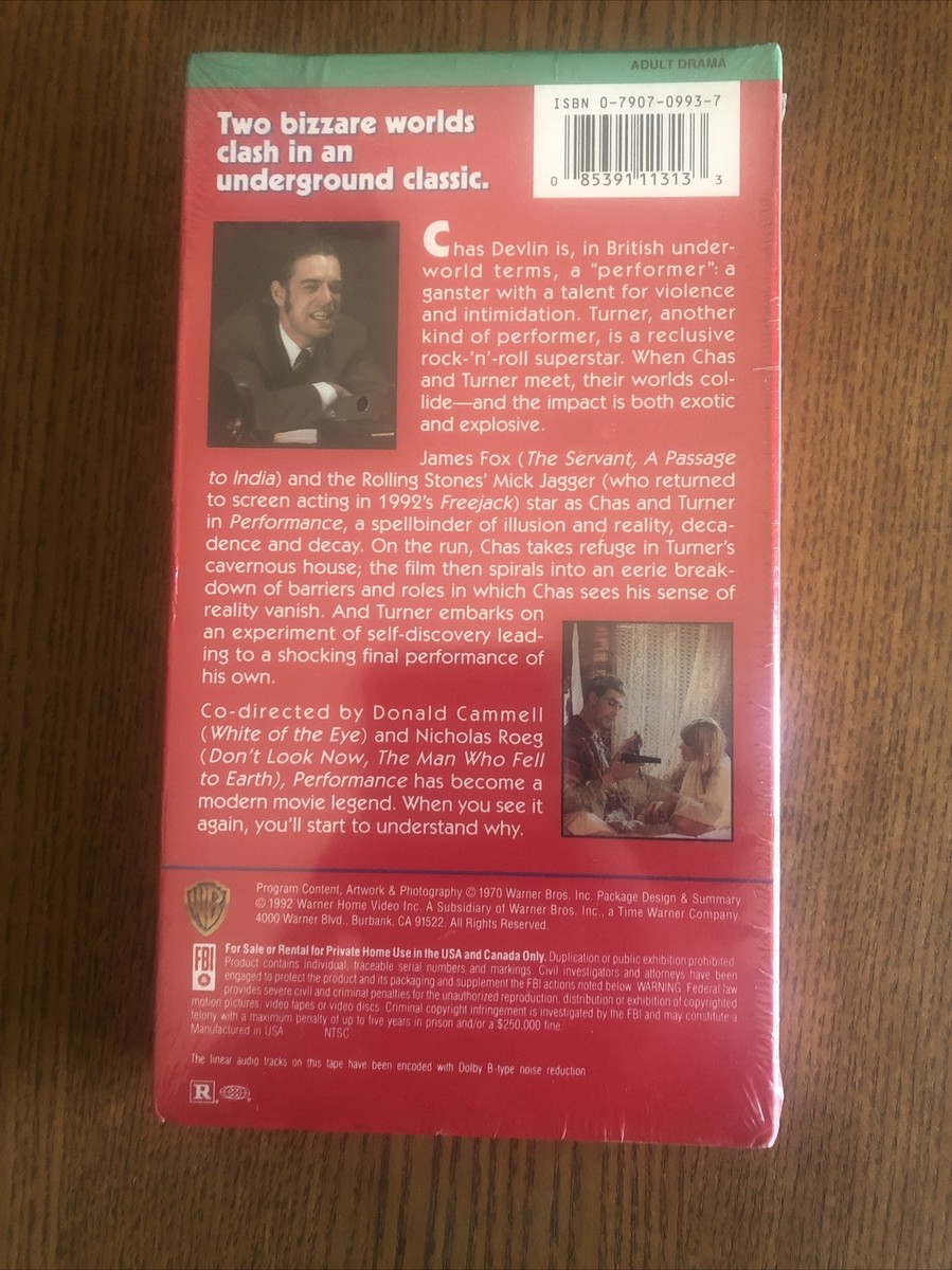 Performance (VHS, 1992) for sale online | eBay