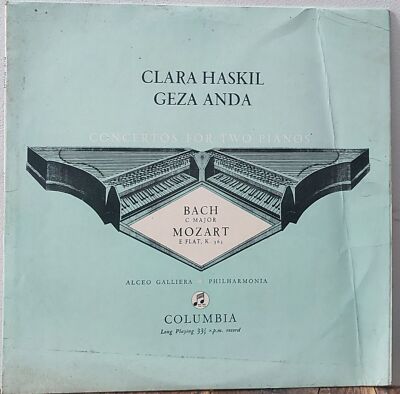 Clara Haskil, Geza Anda: Bach C Major, Mozart E Flat K 365, 12  Vinyl LP Record