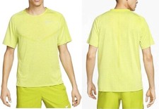 Nike ADV Tech Run Division Reflective Black Yellow Volt Running Shirt Jersey Top