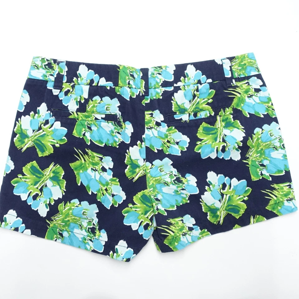 Pantalones Cortos Chinos Merona Para Mujer 4 Multicolor Floral Calce Regular Bolsillos Corte Algodon Foto 4 de 4