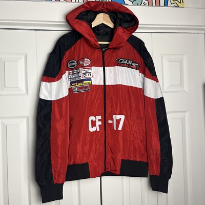 club foreign racing Red windbreaker Jacket Size
