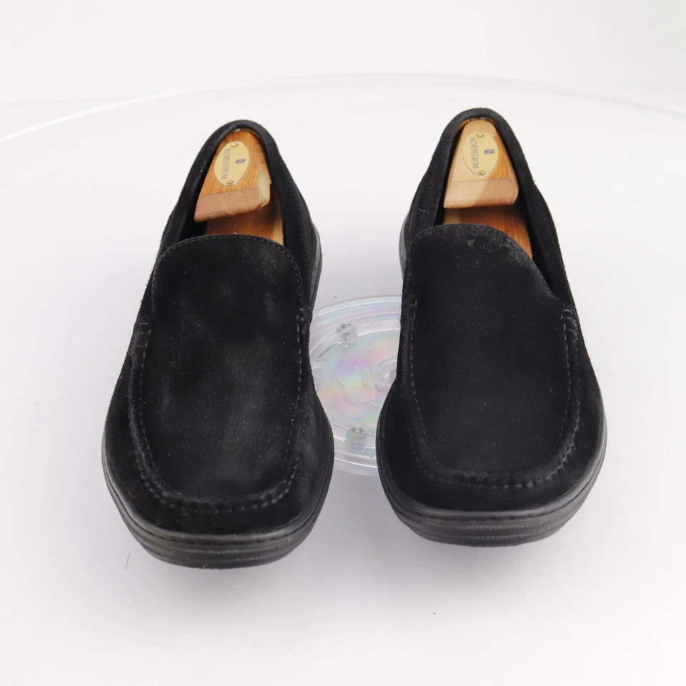Tommy Bahama Hombre Mocasín Talla 9.5 Conducción Moc Zapato Negro Gamuza Sin Cordones Cómodo Foto 4 de 4