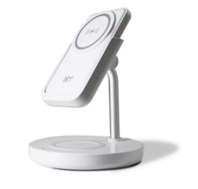 ISY IMC-5210 2-in-1 kabellose 5.000 mAh Powerbank Universal Weiß