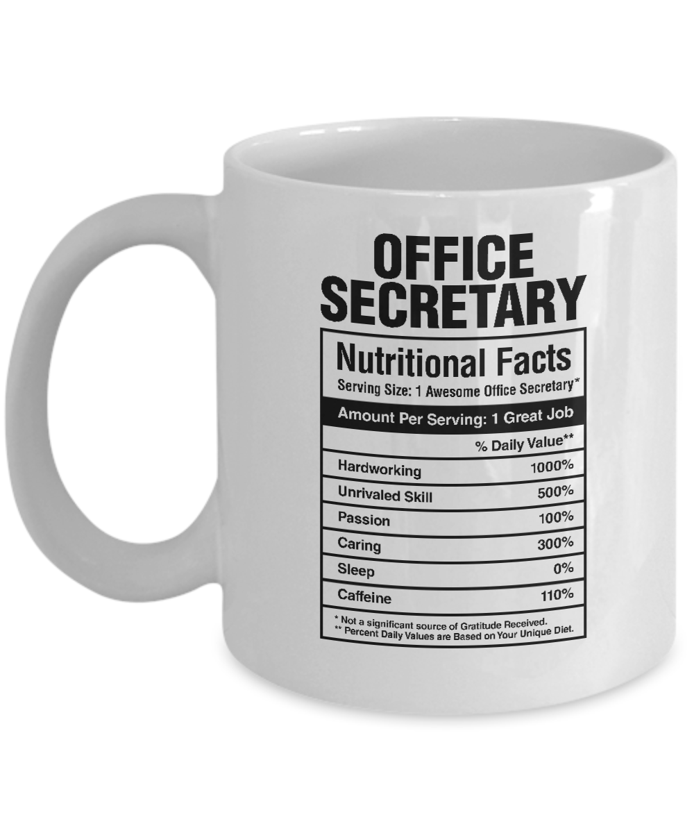 Office Secretary Coffee & Tea Mug - Nutritional Facts