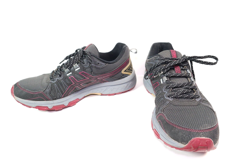 Buty do biegania Asics Gel-Venture 7 Comfort Trail damskie rozmiar 9.5 czarne szare różowe - Zdjęcie 3 z 14