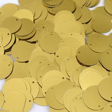 Sequins Gold 20mm Paillettes Flat 100 pieces Loose