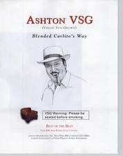 2000 Ashton VSG  Cigars Vintage Print Ad  Carlito Fuentes Art Illustration Photo