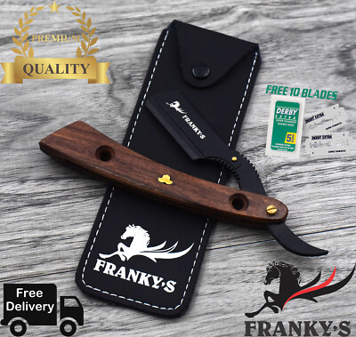 BARBER STAINLESS STEEL STRAIGHT EDGE CUT THROAT SALON SHAVING RAZOR BLADE RAZORS